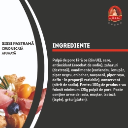 Pastramă crud-uscată, feliată 80g