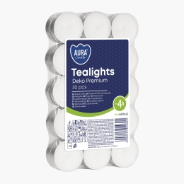 Lumânări pastilă Deko Premium 4 ore, 30 buc