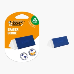 Radieră triunghiulară cu manșon din plastic, diverse culori