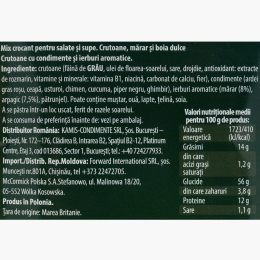Mix crocant pentru salate și supe cu mărar, boia dulce și crutoane, 15g