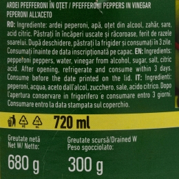 Ardei Pfefferoni în oțet 680g