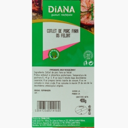 Cotlet de porc, fără os, feliat 400g