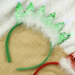 Bentiță brăduți de Crăciun, verde