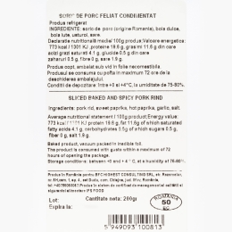 Șorici porc feliat condimentat 200g