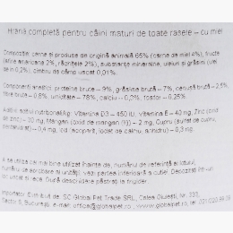 Hrană umedă pentru câini adulți, cu miel, afine și merișoare 400g
