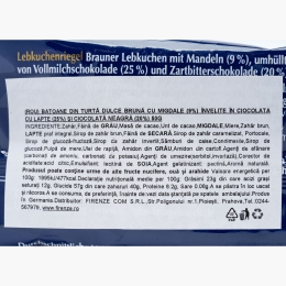 Baton turtă dulce cu migdale și ciocolată 50g