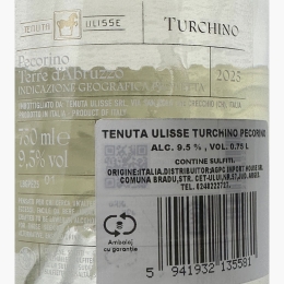 Vin alb sec Turchino Pecorino, 9.5%, 750ml