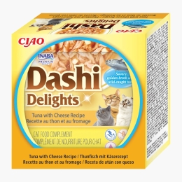 Hrană umedă pentru pisici Dashi Delights, cu ton și brânză, 70g
