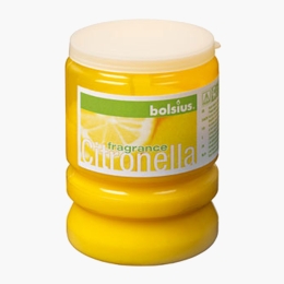 Lumânare parfumată în pahar de plastic - citronella, galben
