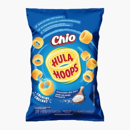 Snack din făină de porumb cu sare de mare Hula Hoops, 70g