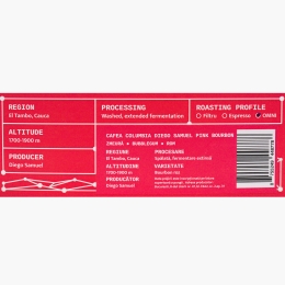 Colombia Diego Samuel Bermudez 200g cafea de specialitate boabe 