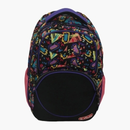 Rucsac Zipper Cube cu model Shapes, 29 x 22 x 43 cm, multicolor