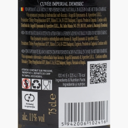 Vin spumant alb demisec, 11%, 0.75l