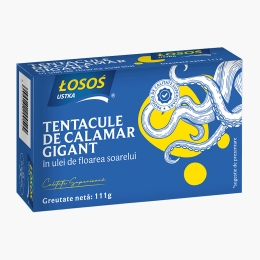 Tentacule de calamar gigant în ulei de floarea soarelui, 111g