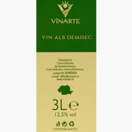 Vin alb demisec Riesling, 12.5%, bag in box 3l