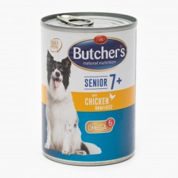 Hrană pentru câini senior 7+, 390g, pui, șuncă și orez