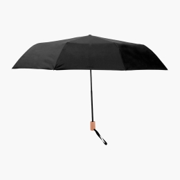 Umbrelă din material reciclat RPET, negru, 1 buc