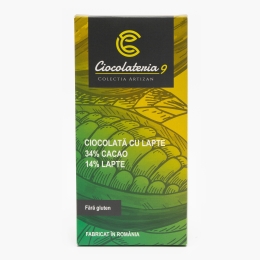 Ciocolată cu lapte 34% cacao, fără gluten 80g