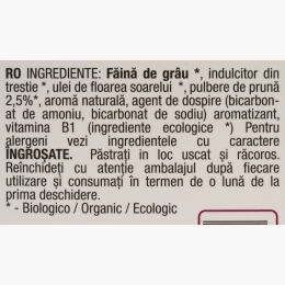 Biscuiți eco pentru copii, cu prune, +6 luni, 250g