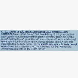 Cereale eco crocante Marshmallow, fără gluten 300g