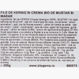 File de hering în cremă eco de muștar și mărar 200g