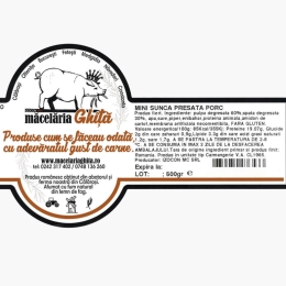 Mini șuncă presată  de porc 500g