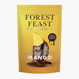 Felii de mango învelite în ciocolată belgiană neagră 100g