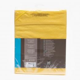 Prosop bebe cu glugă galben, +0 luni, 80x80 cm