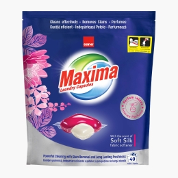 Detergent de rufe capsule Maxima Soft Silk, 40 spălări