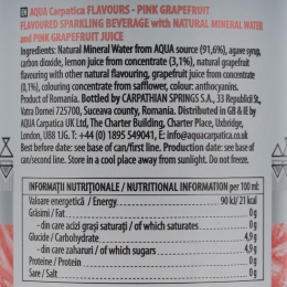 Apă minerală aromatizată grapefruit roz 0.33l