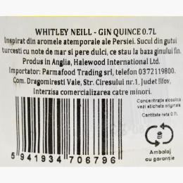 Gin gutuie, 41.3%, 0.7l