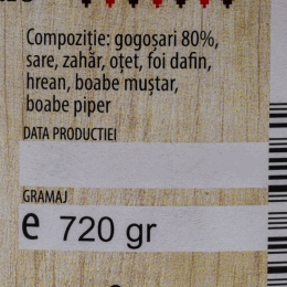 Gogoșari murați în oțet 720g