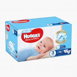 Scutece Ultra Comfort băieți mărimea 3, 5-9kg, 112 buc