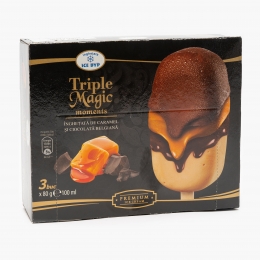 Înghețată caramel și cioco belgiană 3x80g