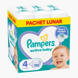 Scutece Active Baby XXL box, mărimea 4, 9-14kg, 180 buc