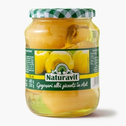 Gogoșari albi picanți în oțet 680g