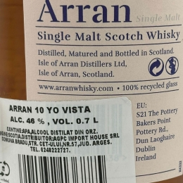 Whiskey Single Malt, 10 YO, 46%, 700ml + cutie