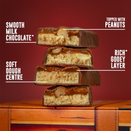 Baton proteic cu unt de arahide și caramel Peanut Nutter, 60g