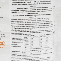 Super musli Boost mango, papaya și turmeric 400g