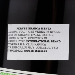 Lichior Fernet mentă 28% alc. 700ml