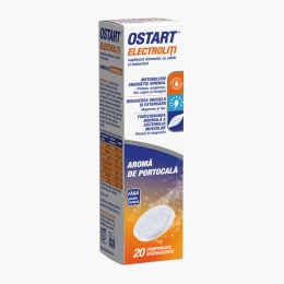 Ostart Electroliți Portocală, 20 comprimate efervescente
