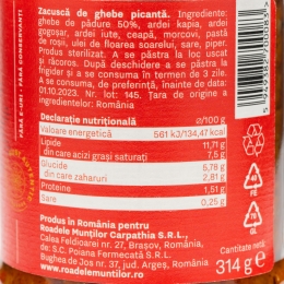 Zacuscă de ghebe picantă 314g