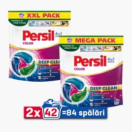 Detergent de rufe capsule 4în1 Discs Deep Clean, 2x42 spălări
