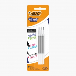 Set 3 rezerve pentru Roller Gelocity Illusion cu gel termosensibil negru 