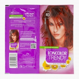 Vopsea semipermanentă pentru păr R3 roșu Rave plicuri 2x25ml