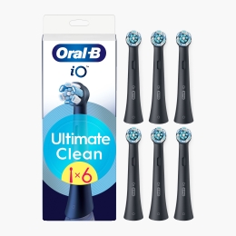 Rezerve periuță de dinți electrică iO Ultimate Clean, Negru, 6 buc