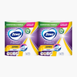 Prosoape de hârtie Jumbo, 3 straturi, 2 role, 460 foi