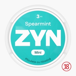 Pliculețe cu nicotină Spearmint 3mg, 20 buc
