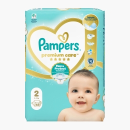 Scutece Premium Care, mărimea 2, 4-8kg, 68 buc