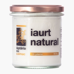 Iaurt natural 5% grăsime, 300g